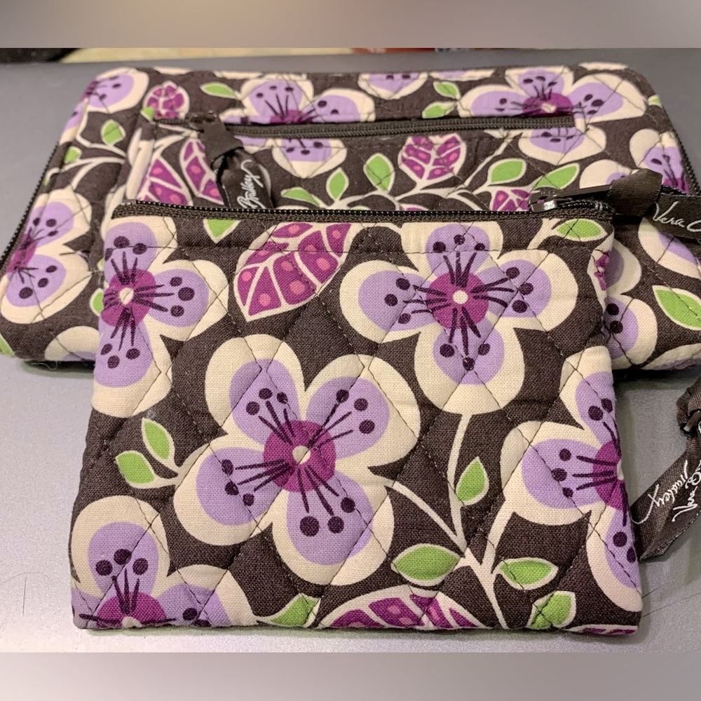 Vera Bradley Plum Petals Wallet & Coin Purse